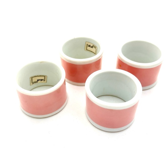 Vintage Fitz and Floyd Rondelet Napkin Rings Set of Four - Picture 1 of 5